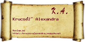 Krucsó Alexandra névjegykártya